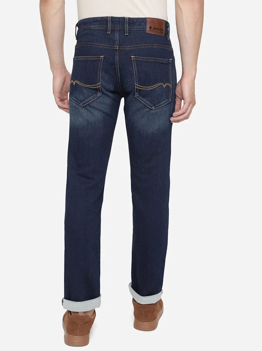 Midnight Blue Washed Narrow Fit Jeans | Greenfibre