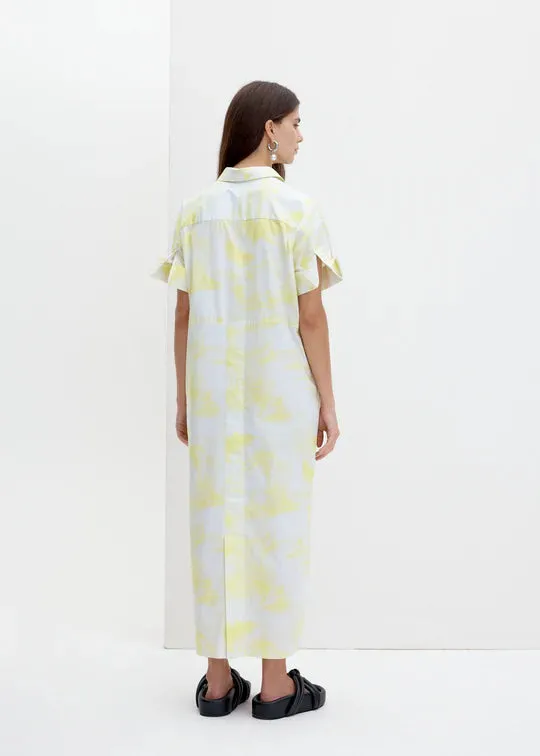 Missy Dress Cirrus Print Lemon