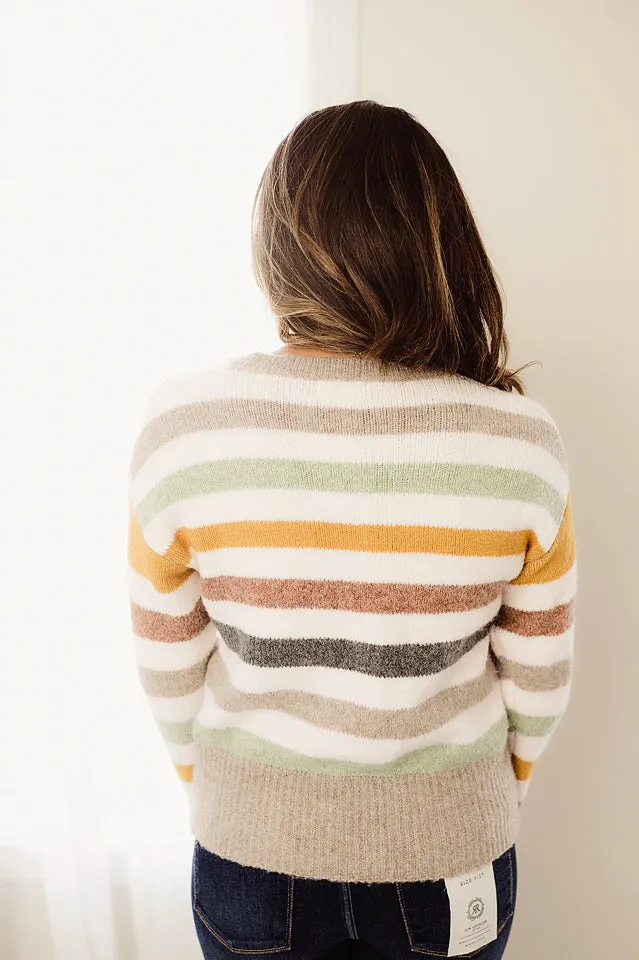 Multicolor Stripe Sweater Top