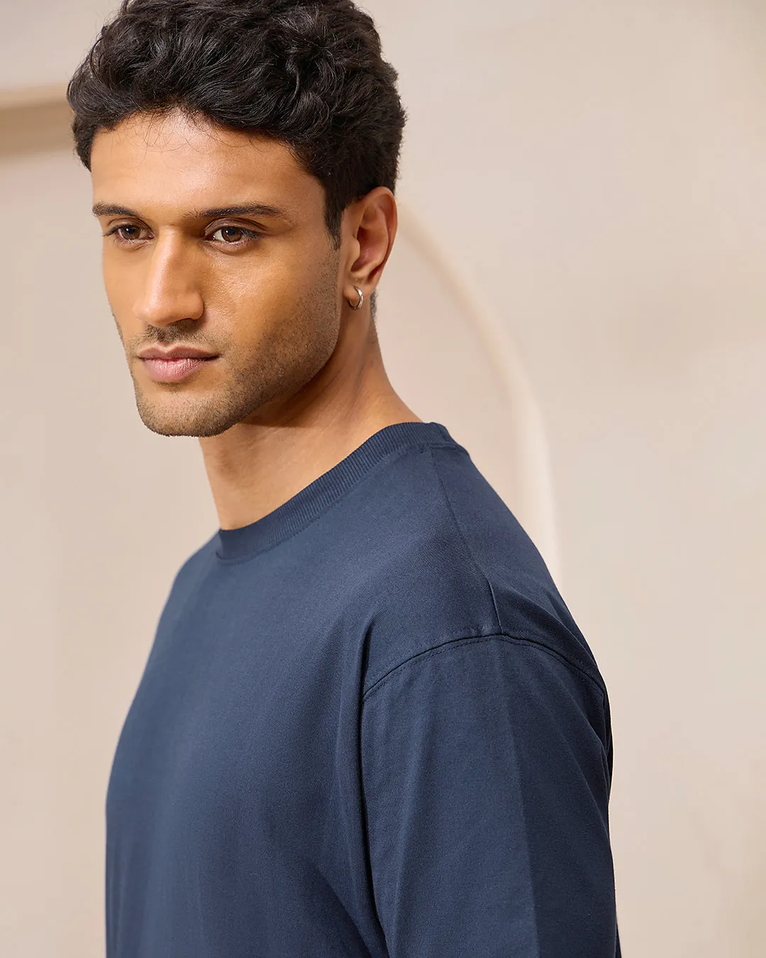 Navy Blue  Oversized T-Shirt