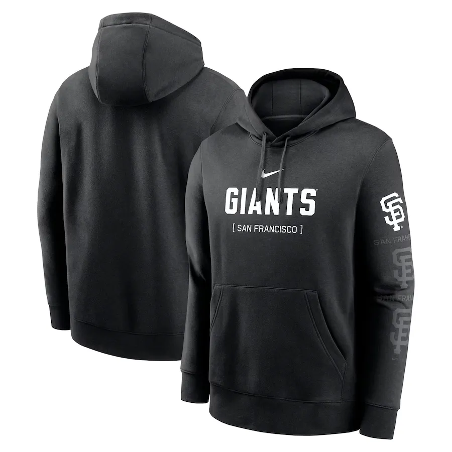 Nike Men's San Francisco Giants Fashion Club Hoddie - Black