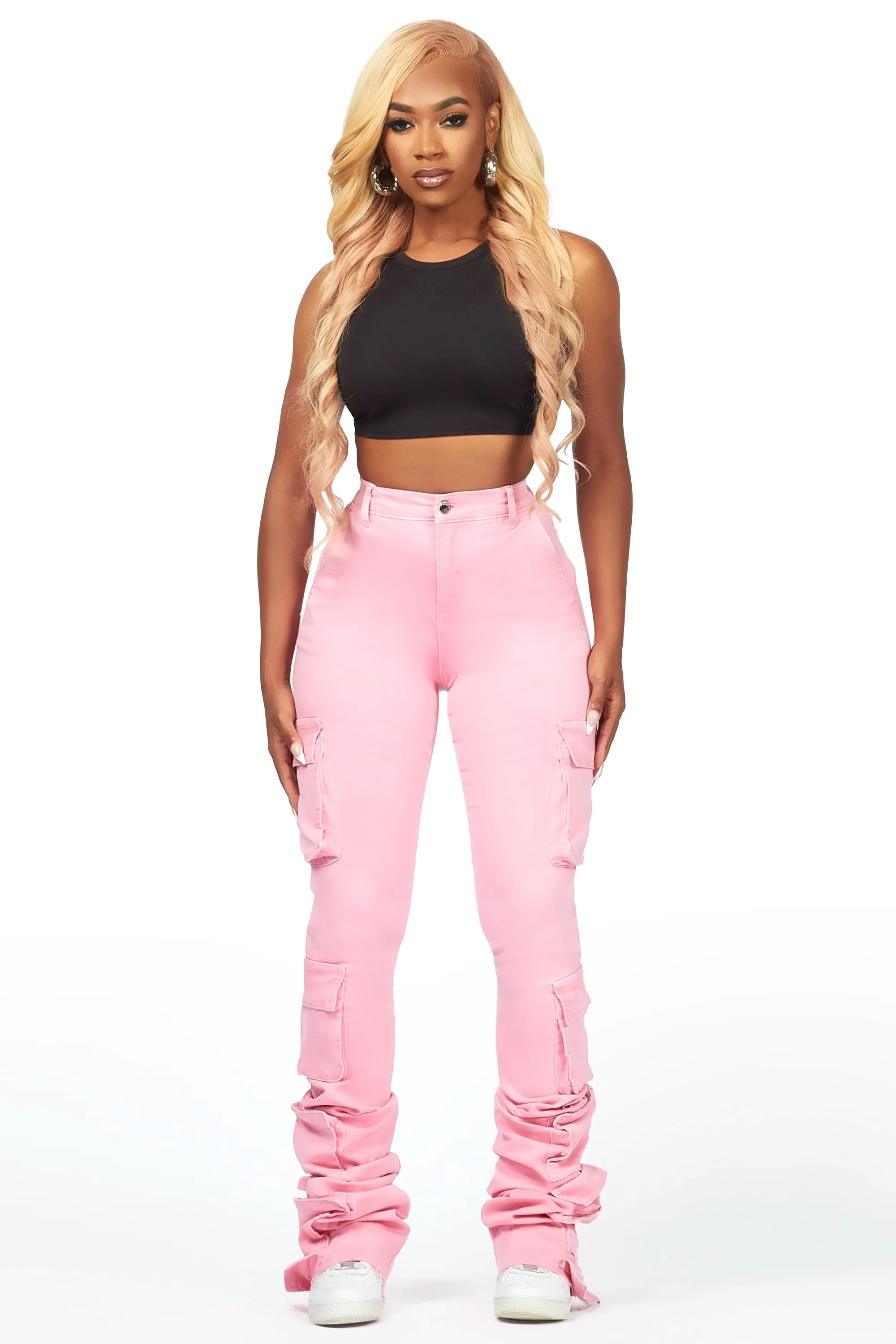 Phoebe Pink Super Stacked Jean