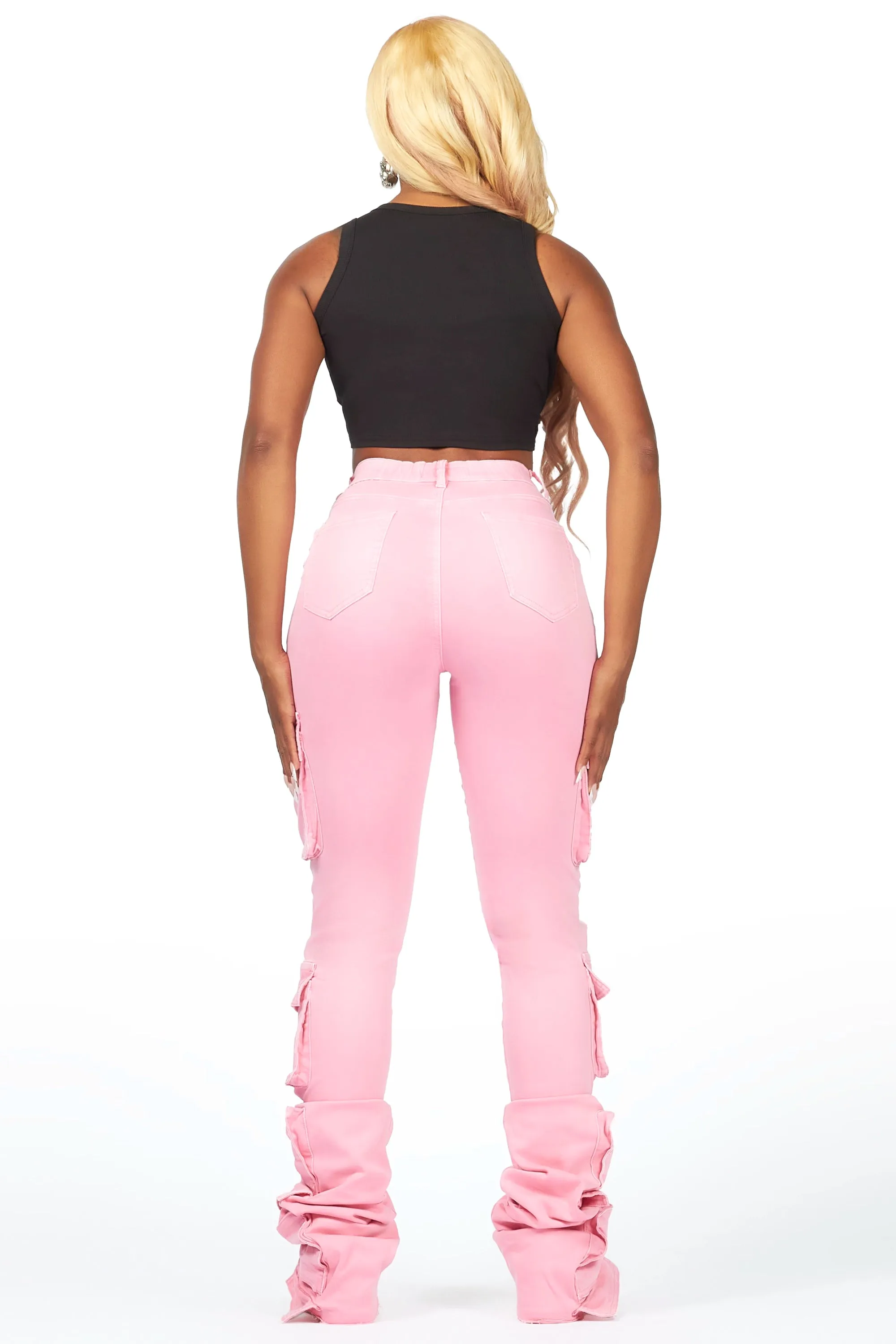 Phoebe Pink Super Stacked Jean