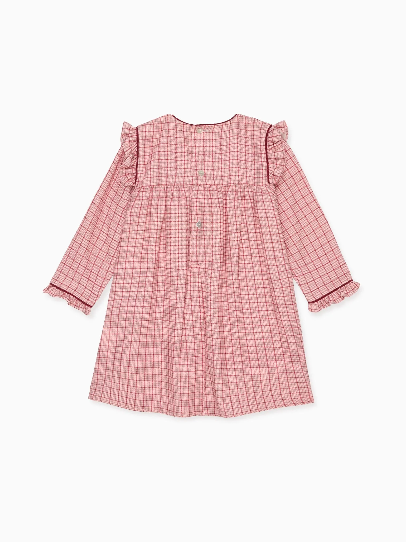 Pink Check Azuna Girl Empire Dress