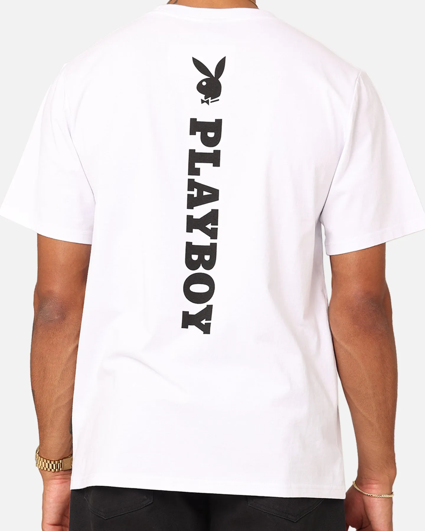 Playboy Playboy Logo Lockup T-Shirt White