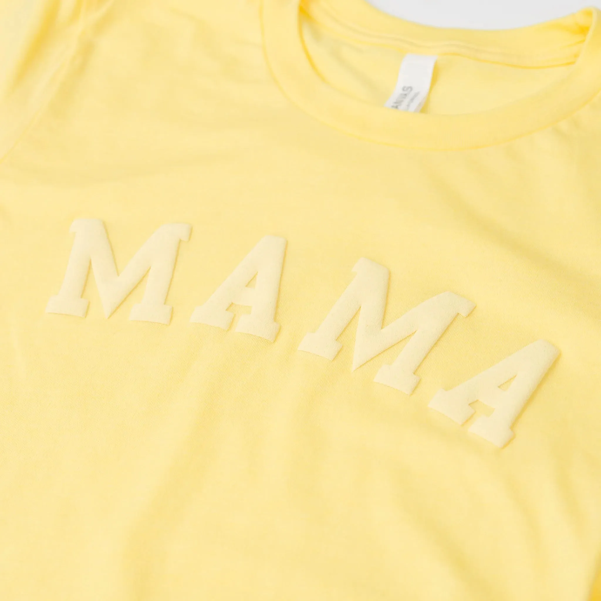 Puff Mama Bold Women's Graphic Tee, Yellow