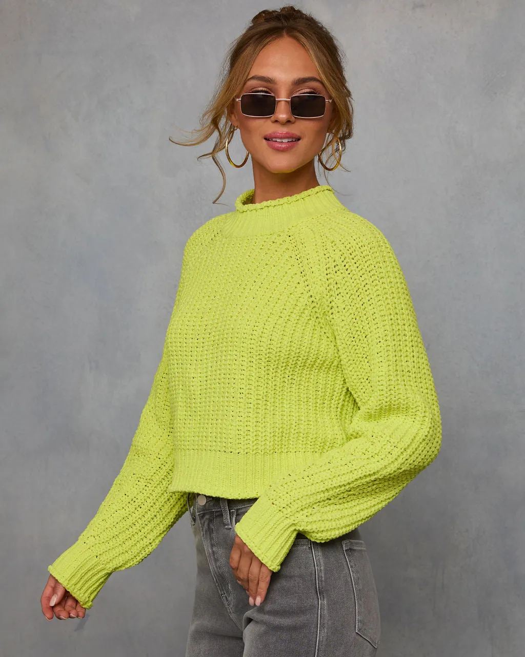 Pure Joy Mockneck Knit Sweater