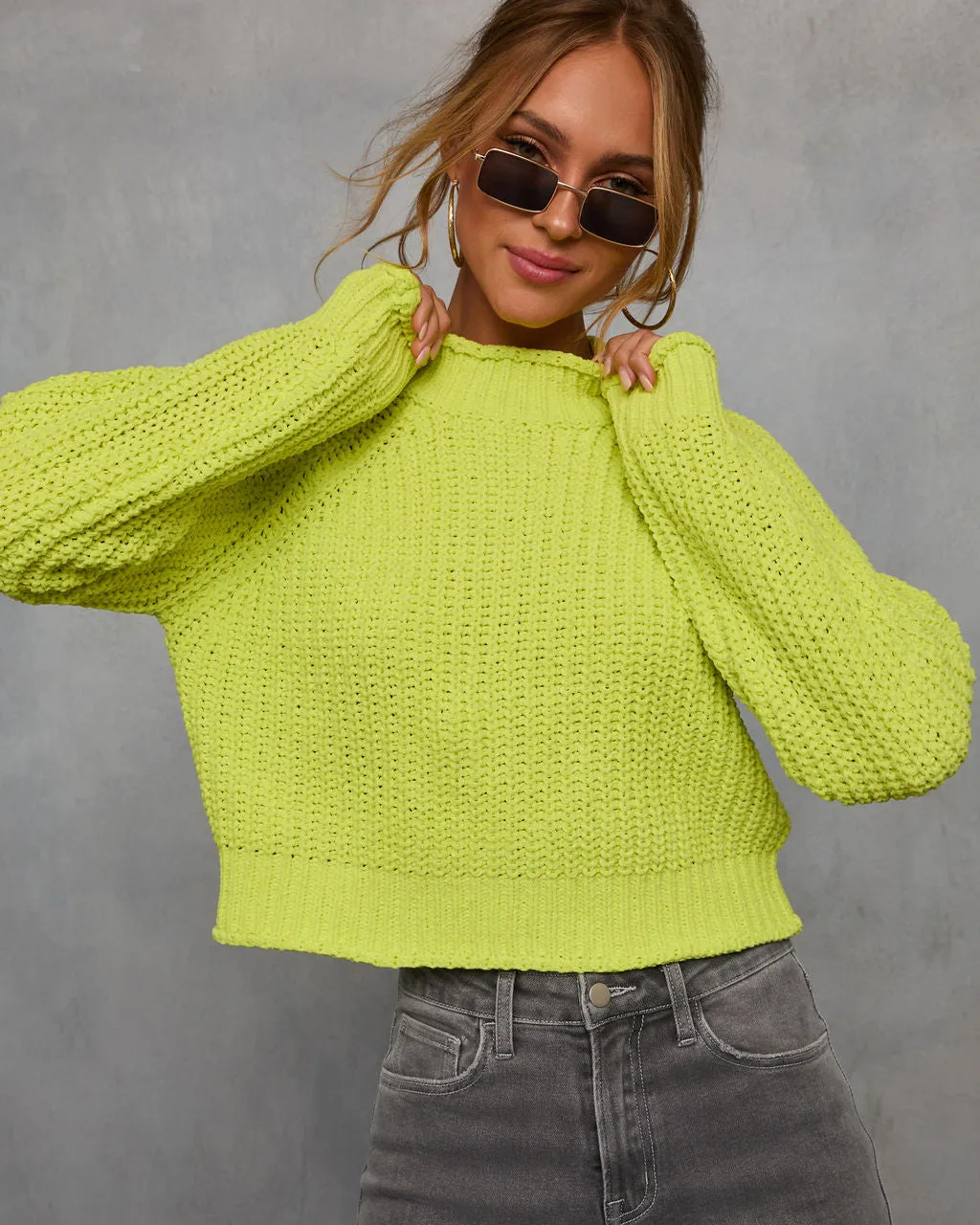 Pure Joy Mockneck Knit Sweater