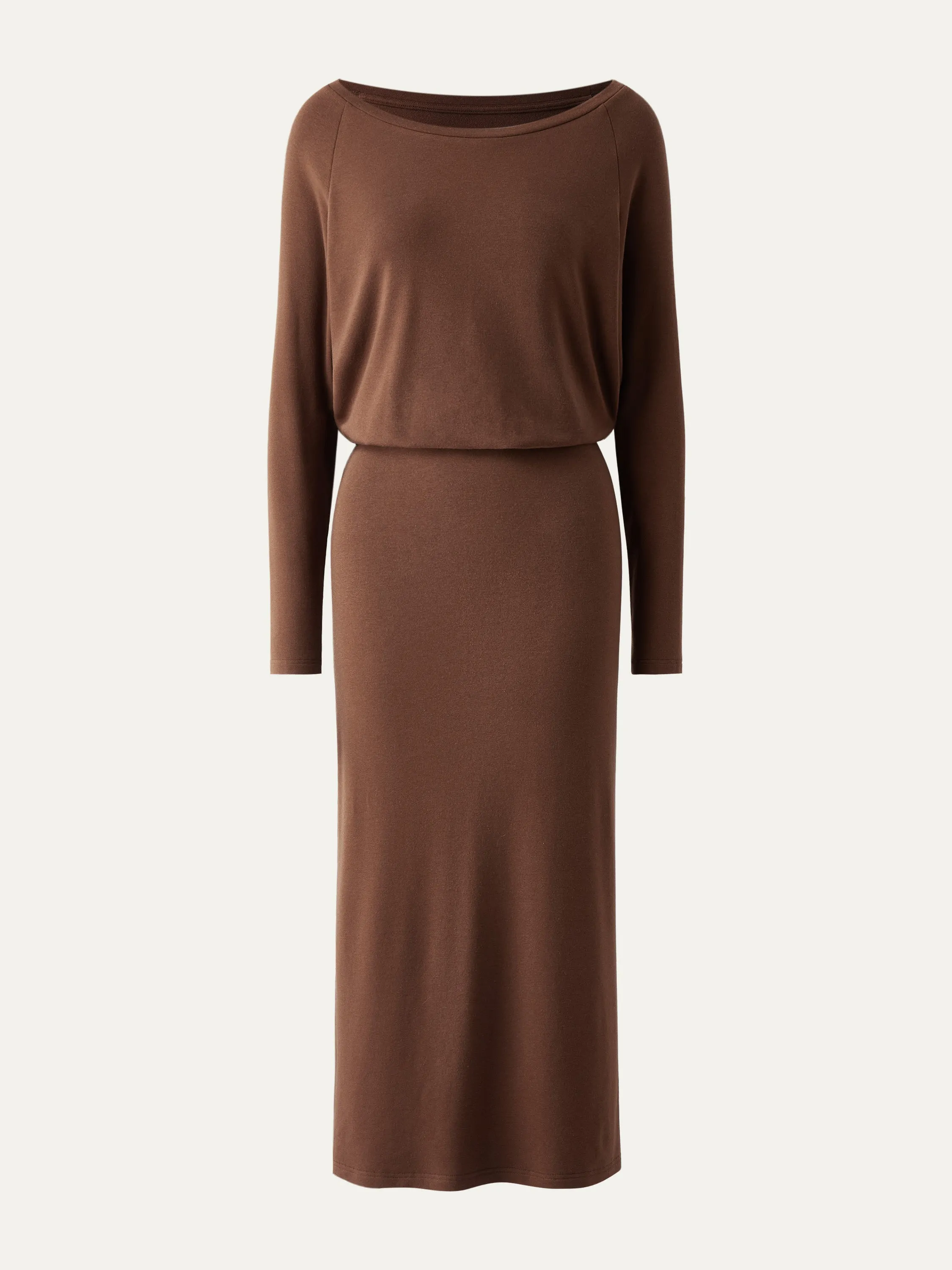 Relaxed Boatneck Midi Dress