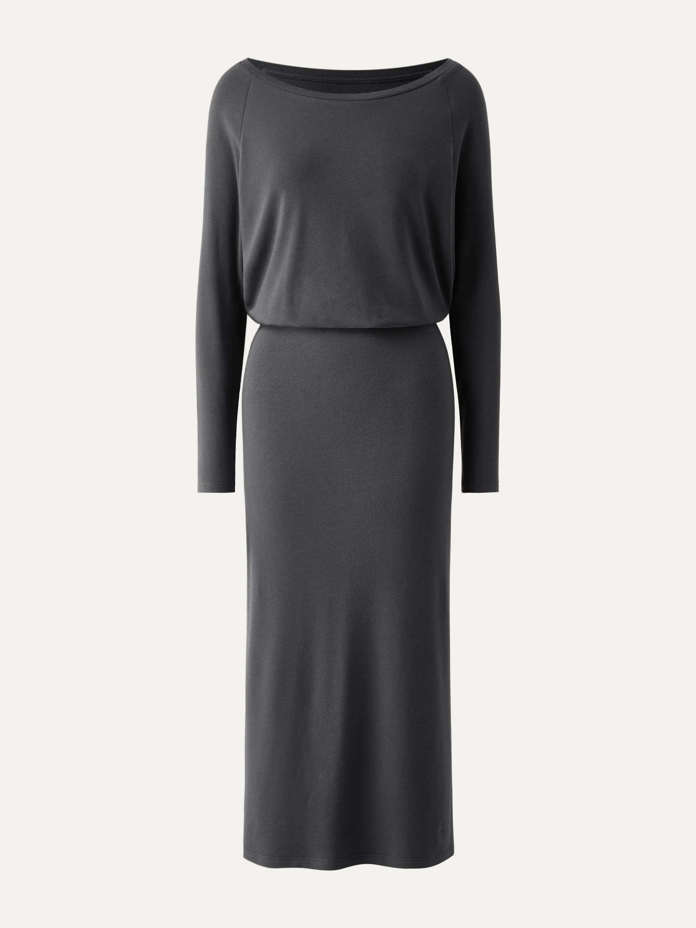 Relaxed Boatneck Midi Dress