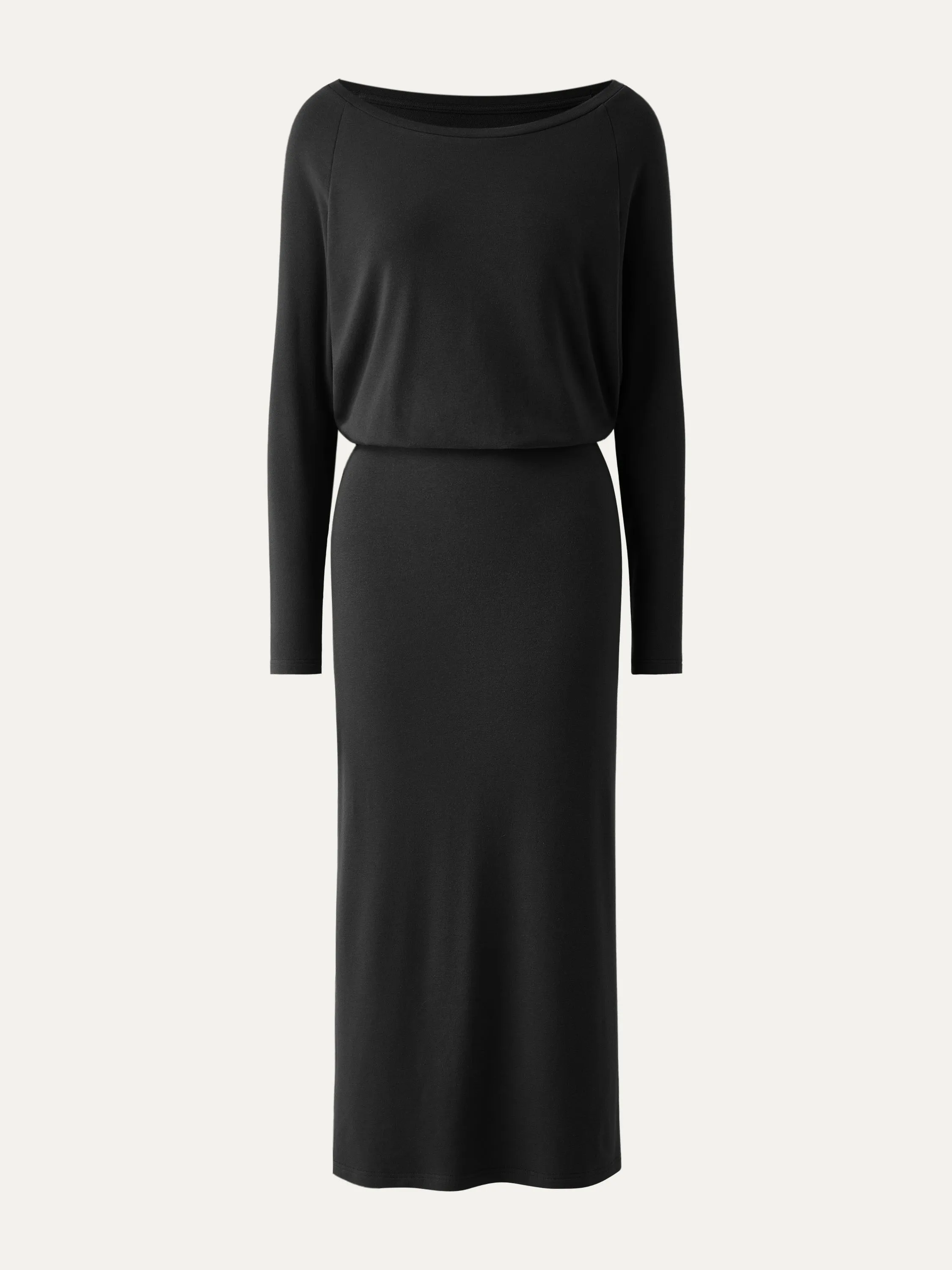 Relaxed Boatneck Midi Dress