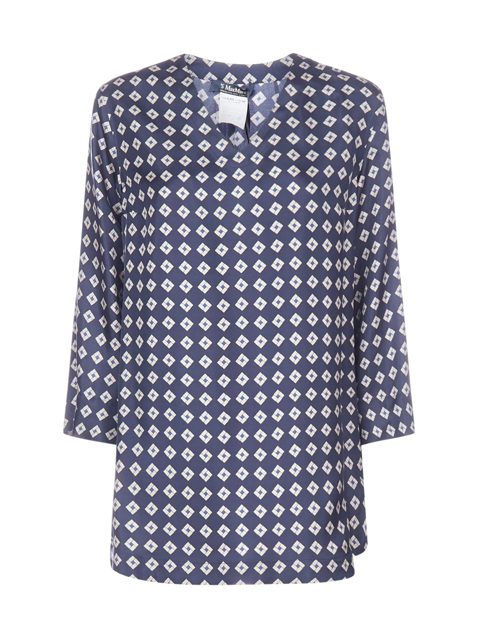 'S Max Mara Patterned V-Neck Top