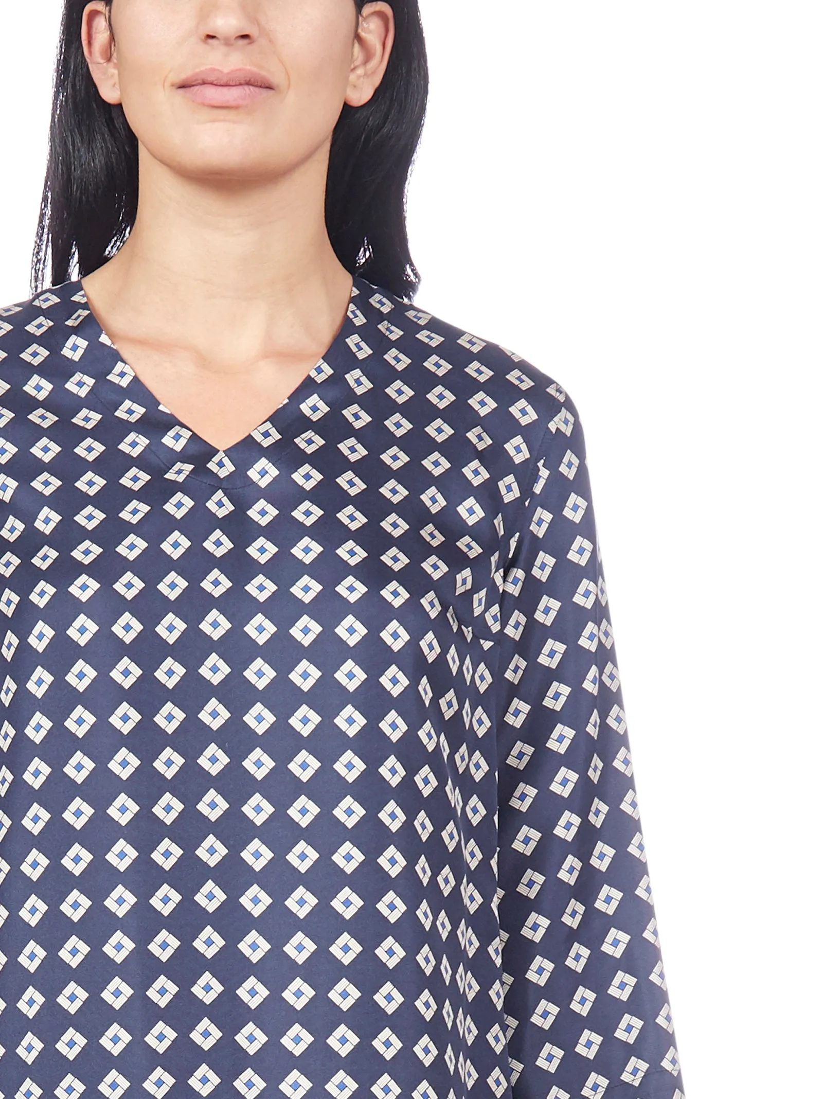 'S Max Mara Patterned V-Neck Top