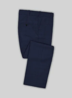 Scabal Londoner Eside Checks Blue Wool Pants