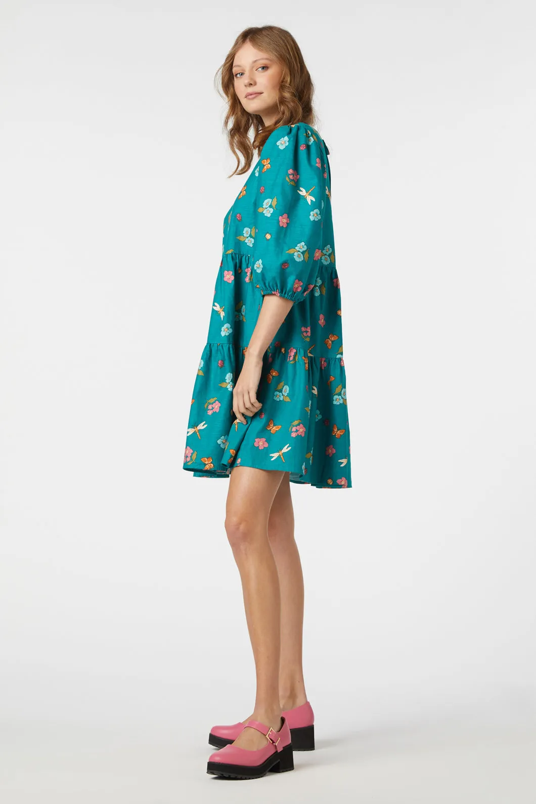 Serena Flora Smock Dress