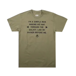 Simple Man Quote Olive Tee