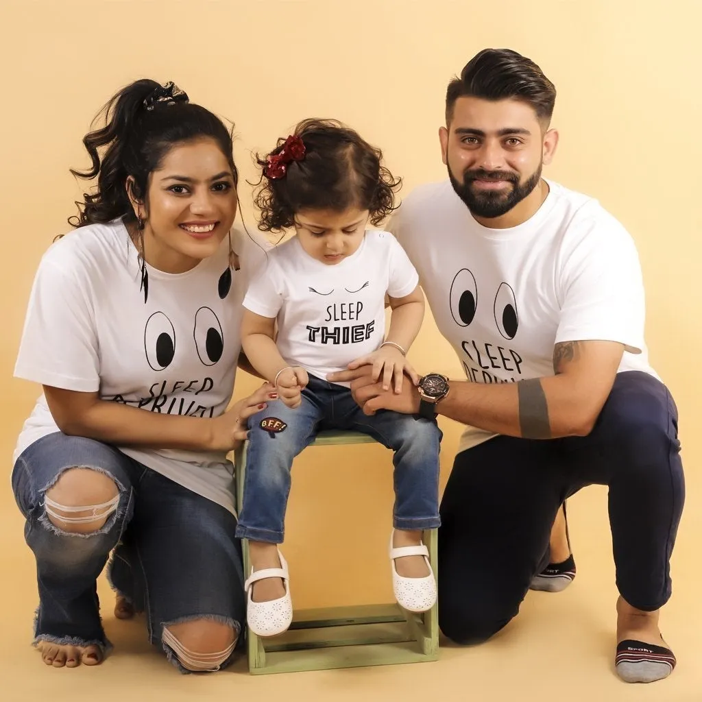 Sleep Thief Matching Family T Shirts- Combo of 3