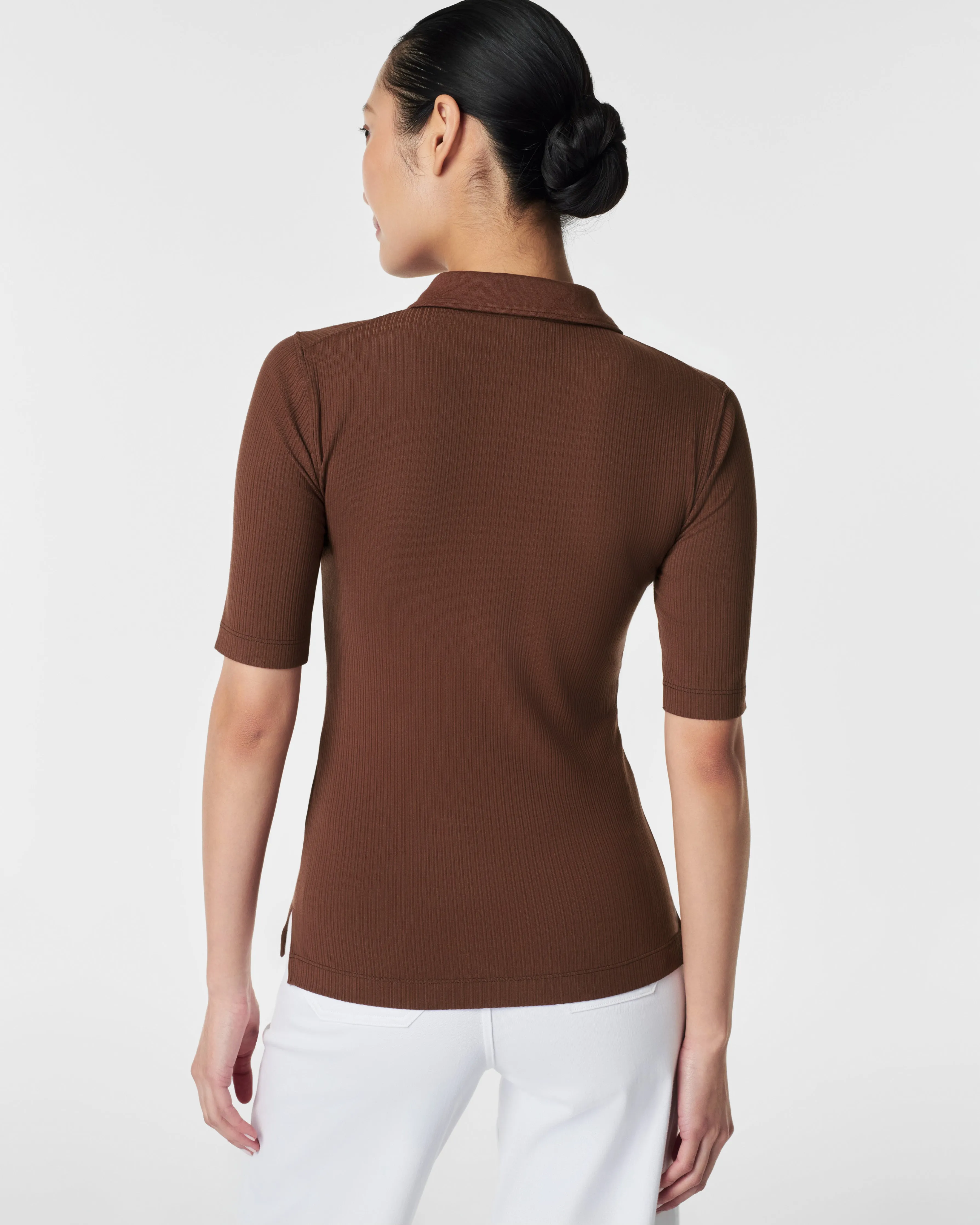 SPANX® Stretch Rib Polo Top