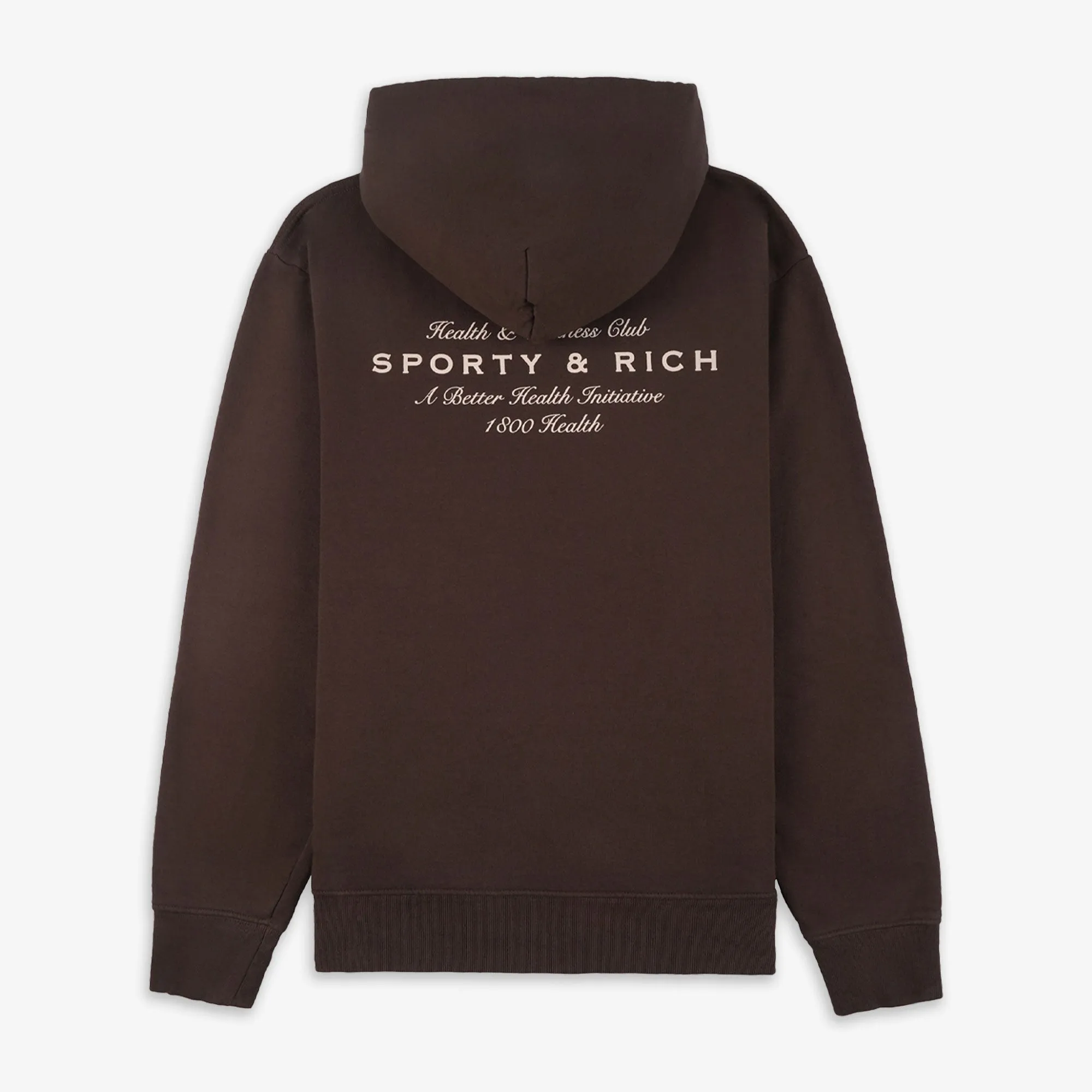 SPORTY & RICH | HEALTH INITIATIVE HOODIE { CHOCOLATE/CREAM