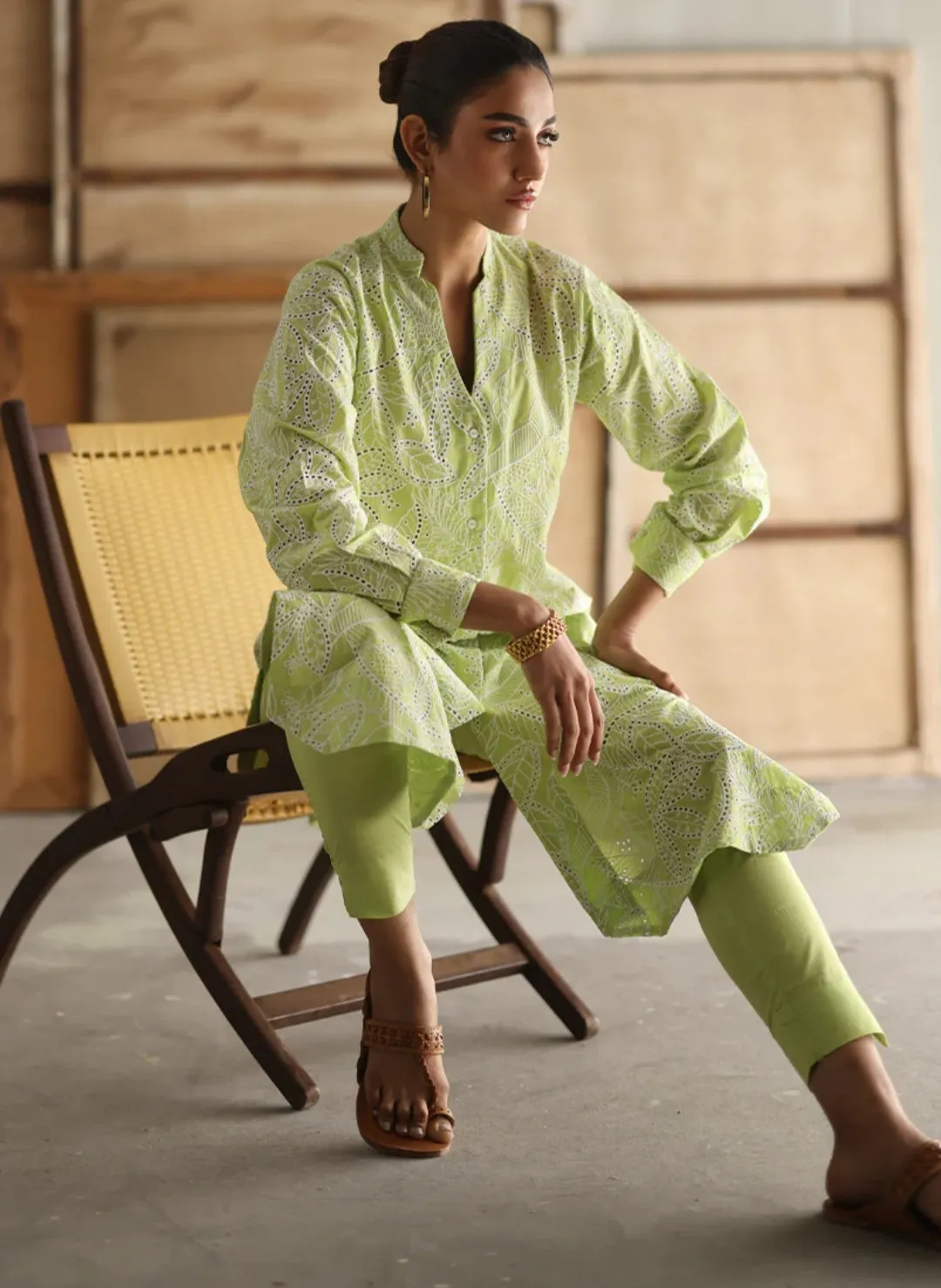 Summer Rtw '24 - Lime Green Co-Ord Set Icse-212762