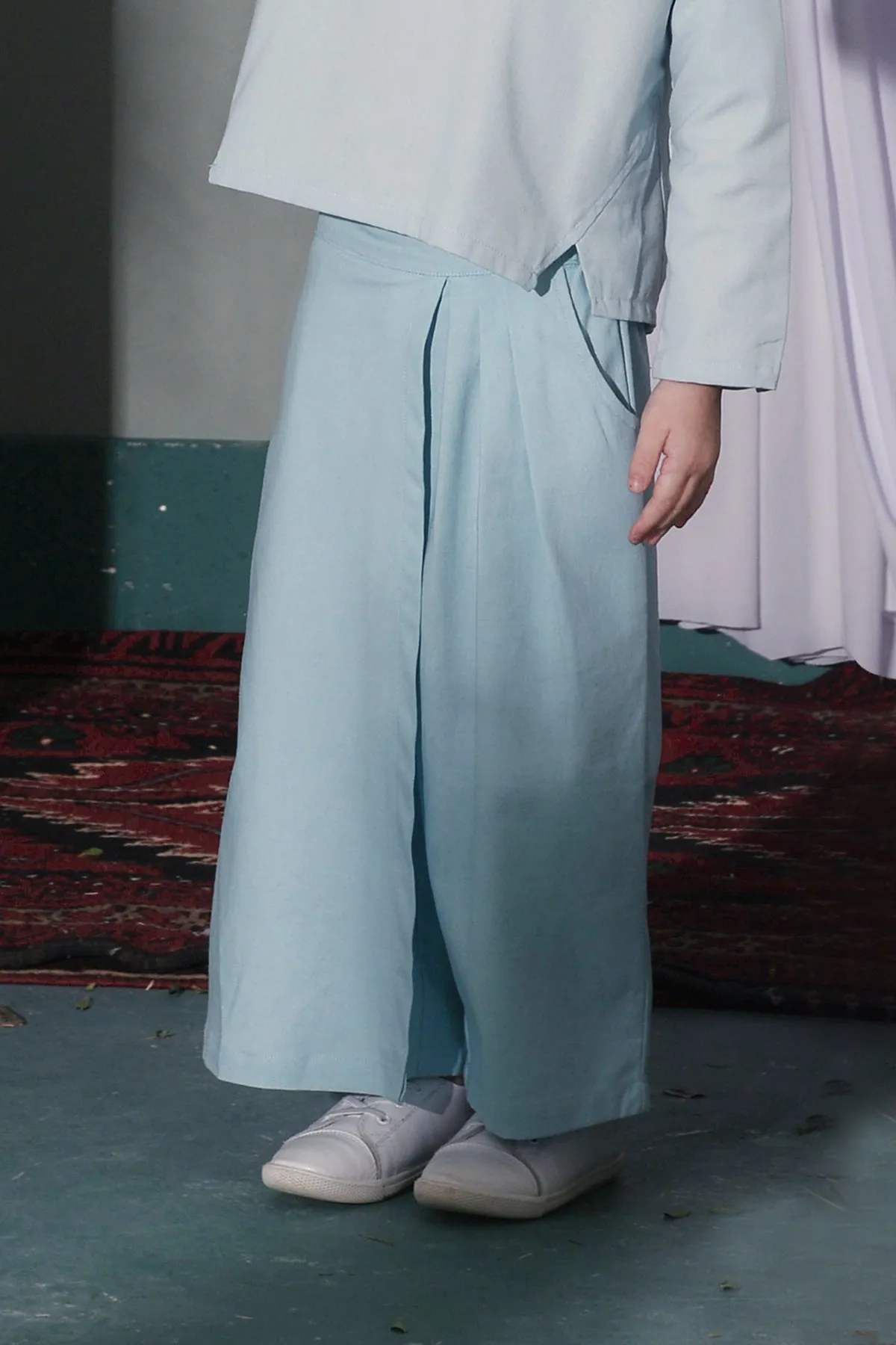 The Bayang Overlay Trousers - Light Blue