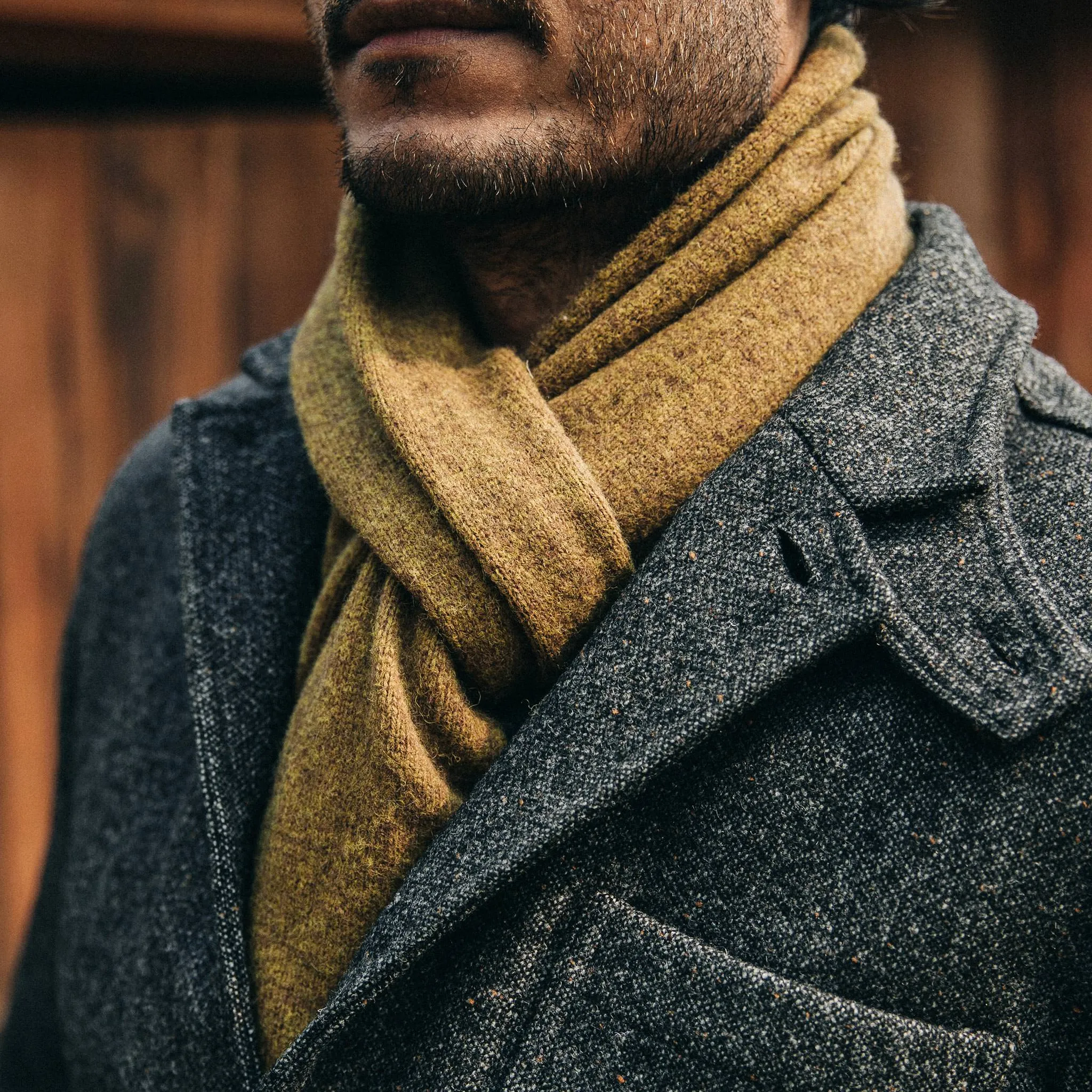 The Scarf in Ochre Baby Yak