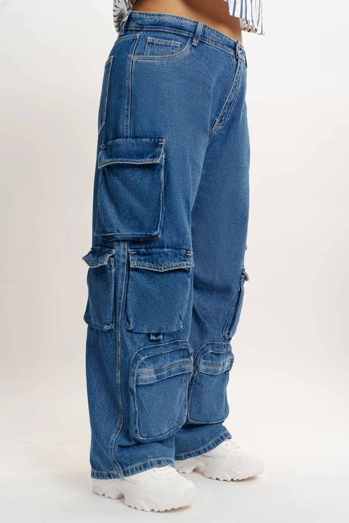 Too Indigo Denim Utility Cargo