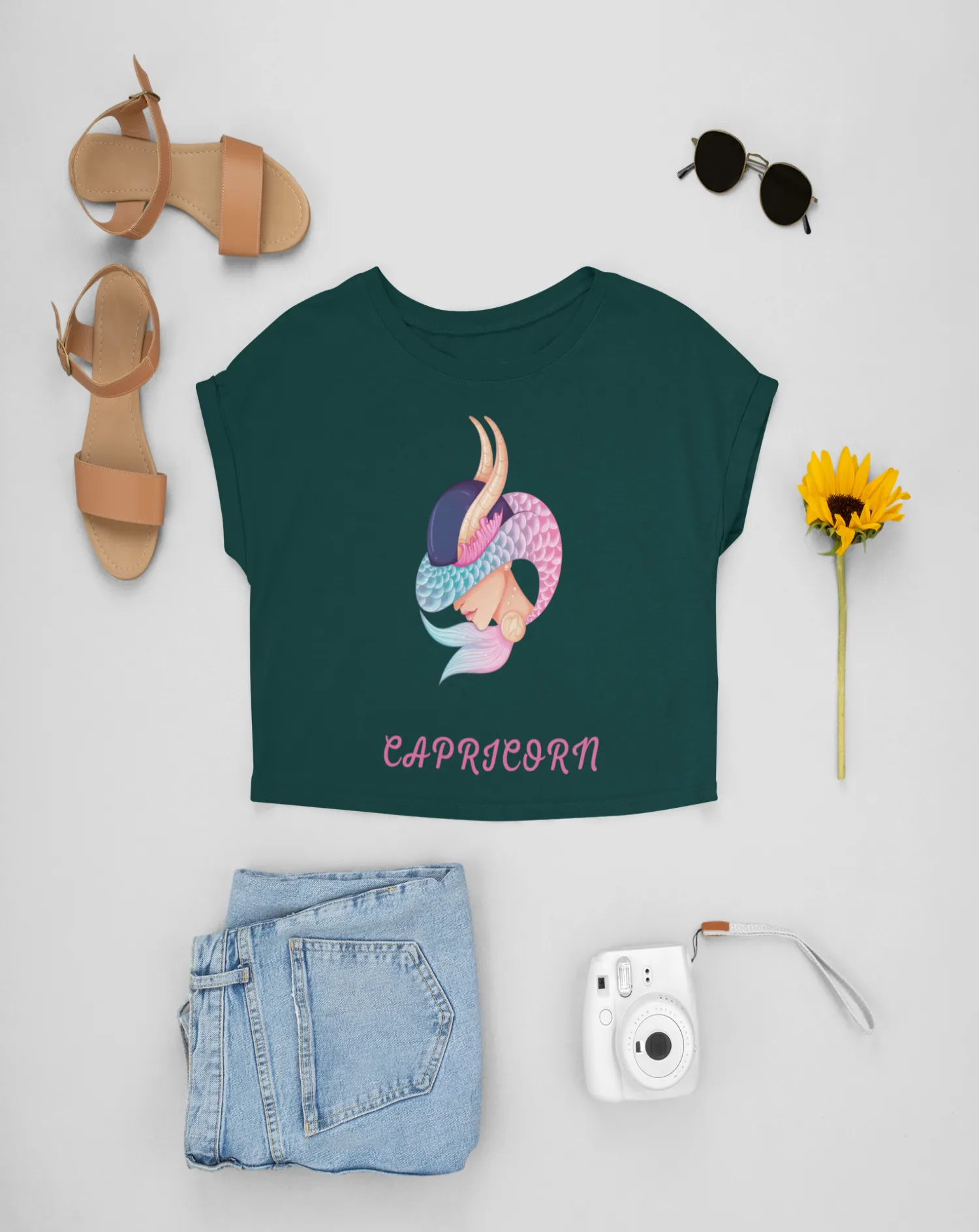 Trendy Women's Stellar Capricorn Crop Top