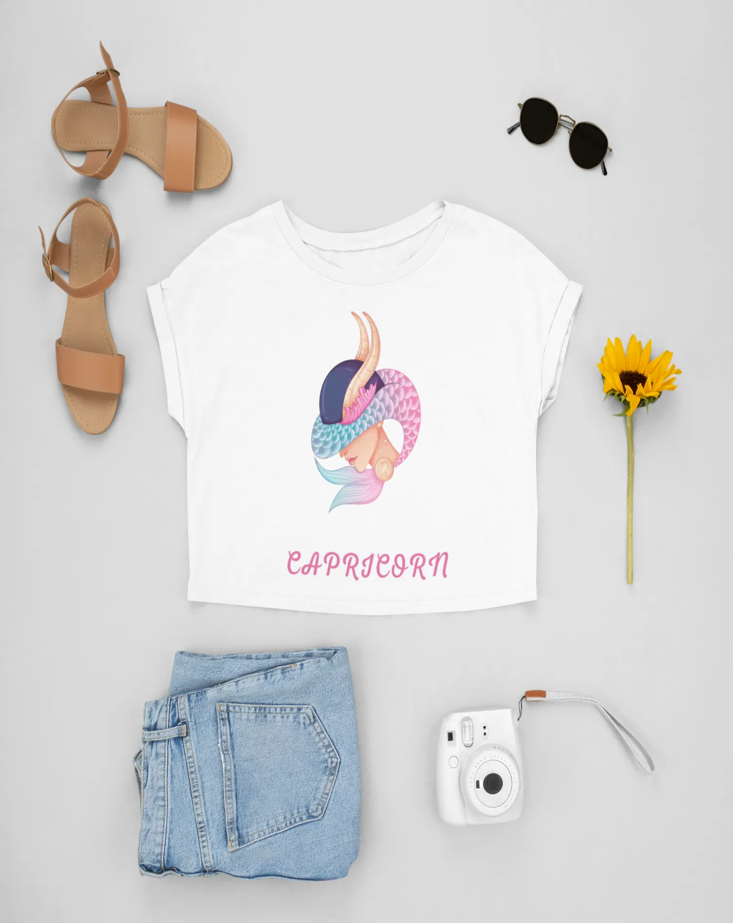 Trendy Women's Stellar Capricorn Crop Top