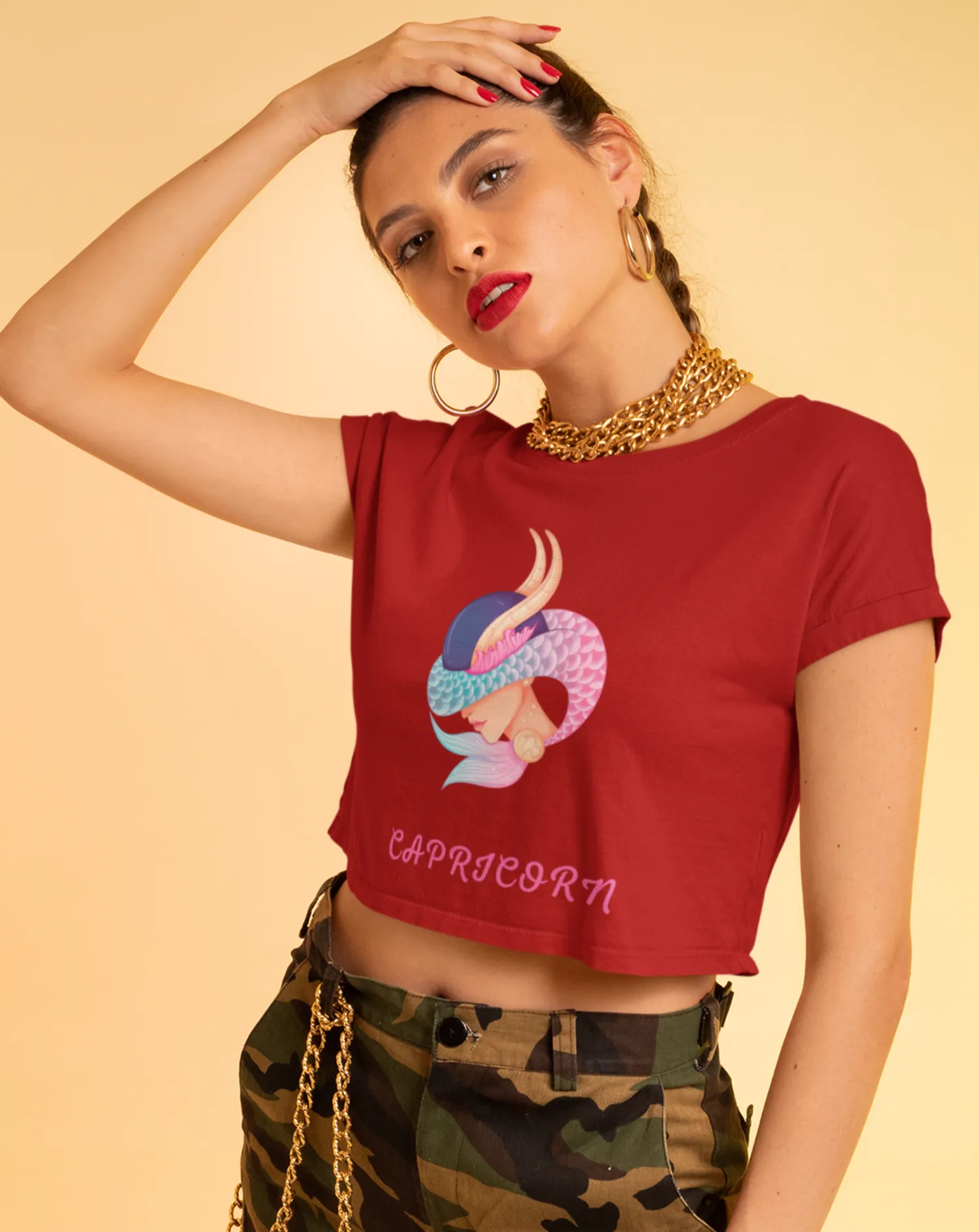 Trendy Women's Stellar Capricorn Crop Top