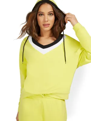 V-Neck Colorblock Hoodie