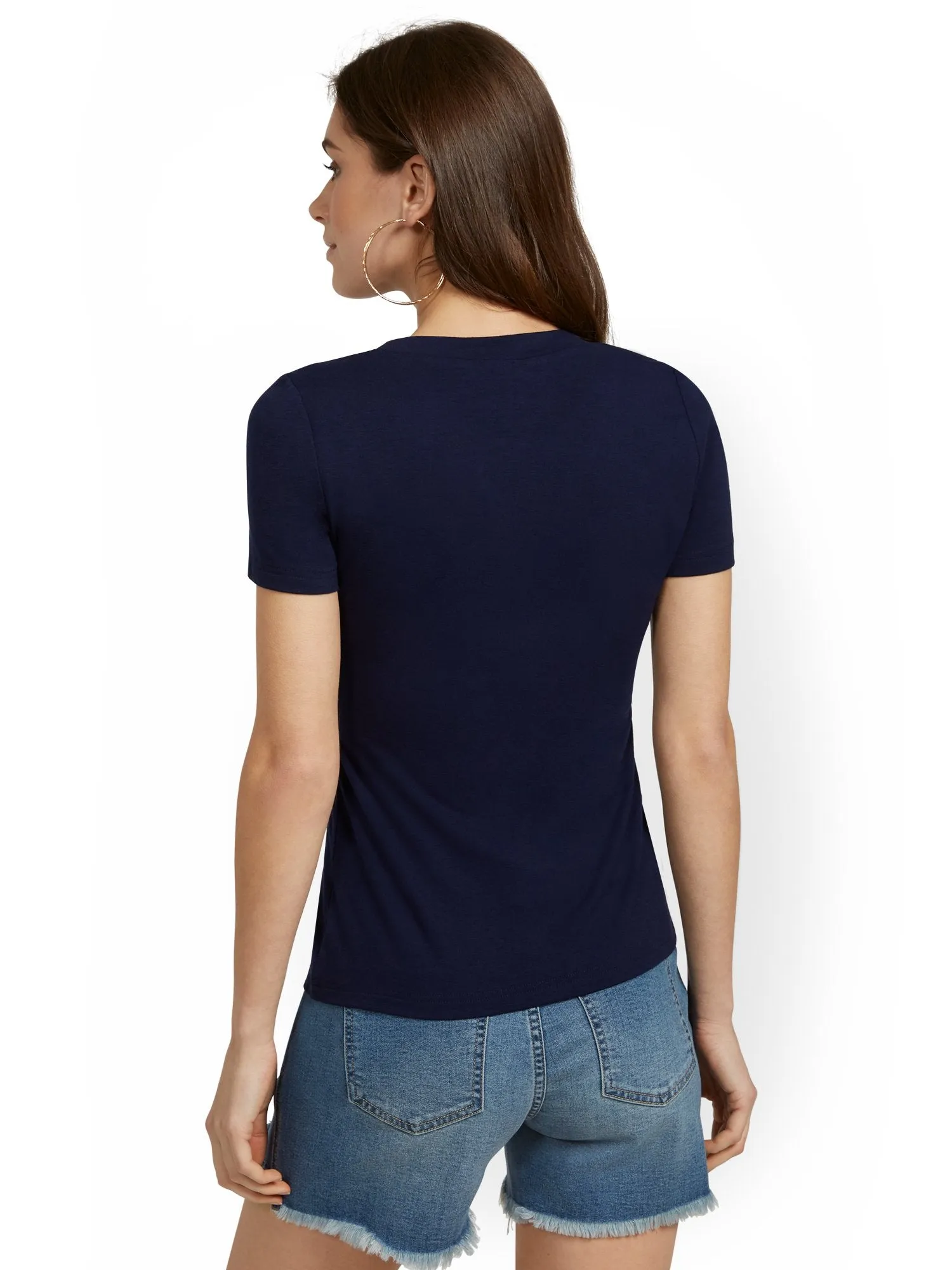 V-Neck Cutout Tee