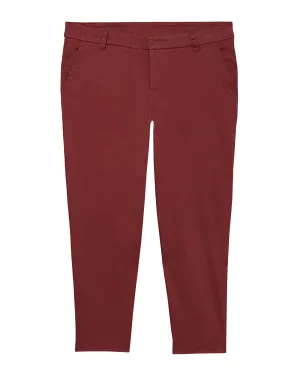 Venice Cropped Trouser | Burgundy