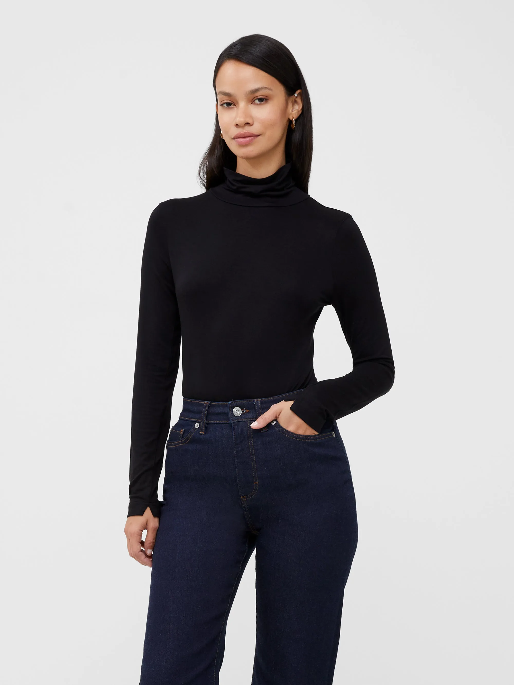 Venitia Jersey Split Cuff Top