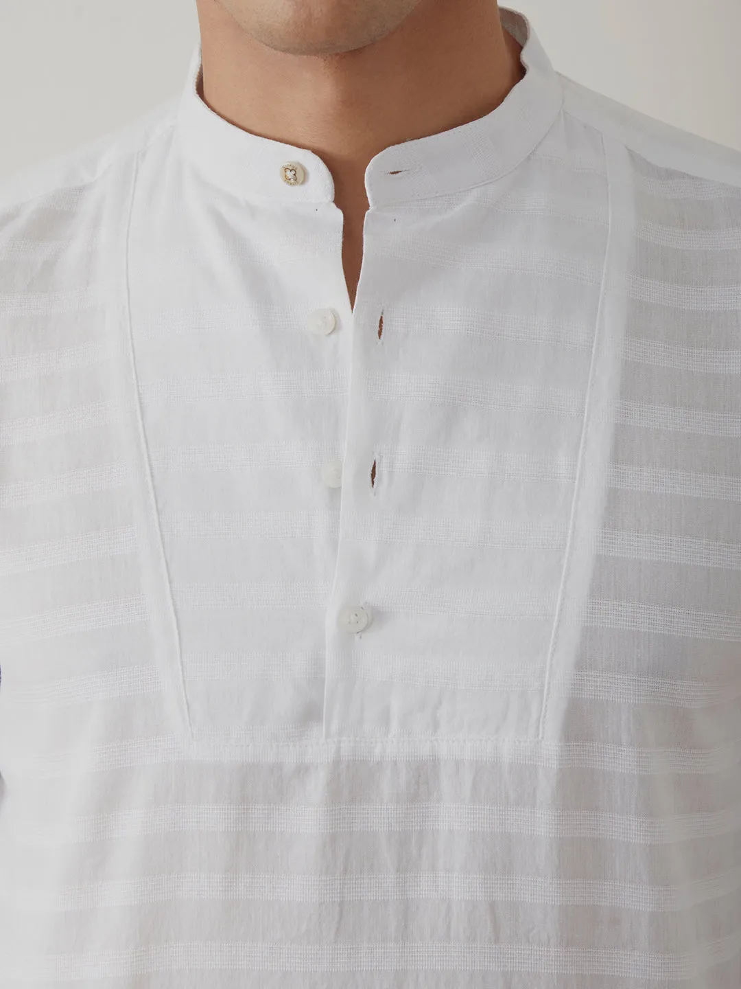 White Striped Kurta