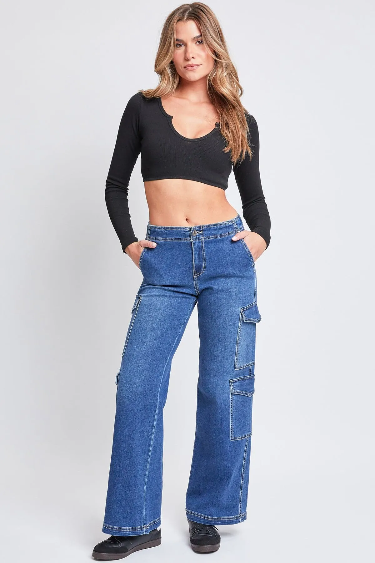 Women’s Wide Leg Double Cargo Jeans